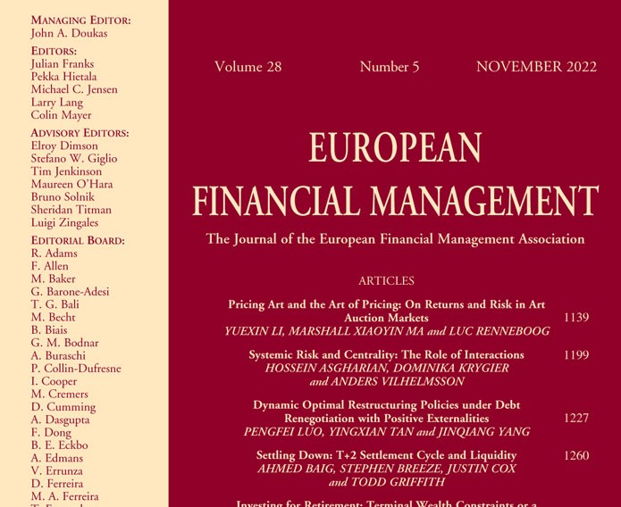 Publication in EFM